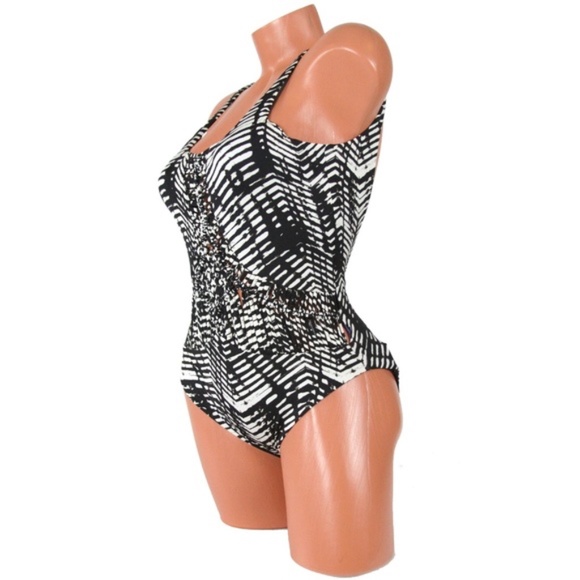 (NWT) Dolce Vita Women's Jungle Beat Macrame One Piece Tank Swimsuit Wipped M - Picture 5 of 11